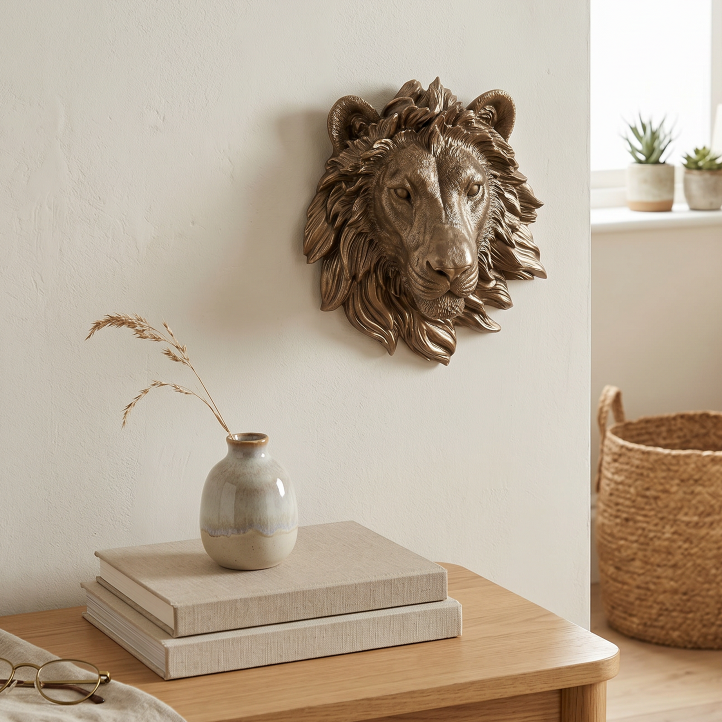 Faux Mini Lion Head