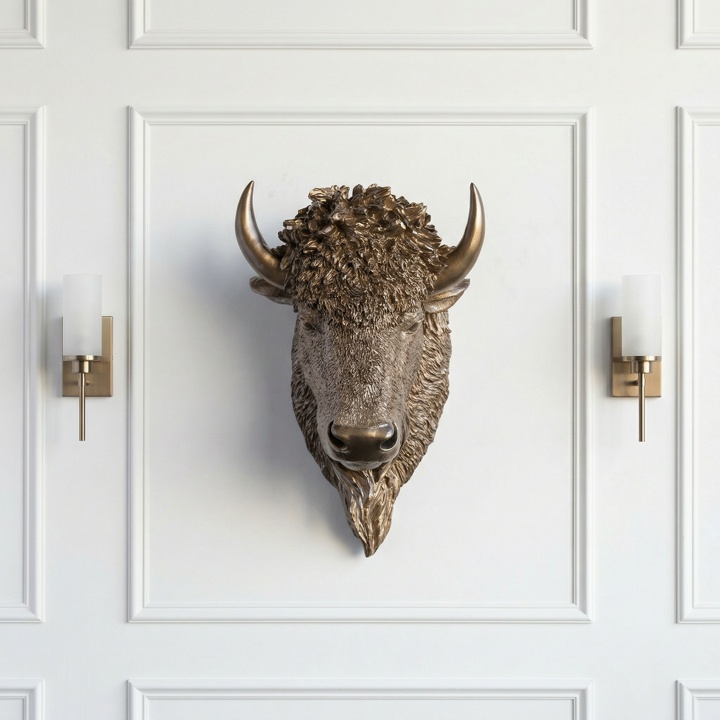 Faux Bison Skulptur