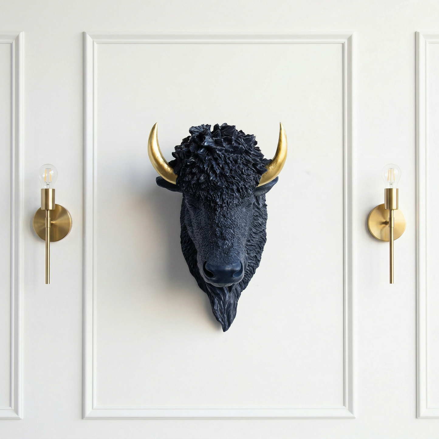 Faux Bison Skulptur