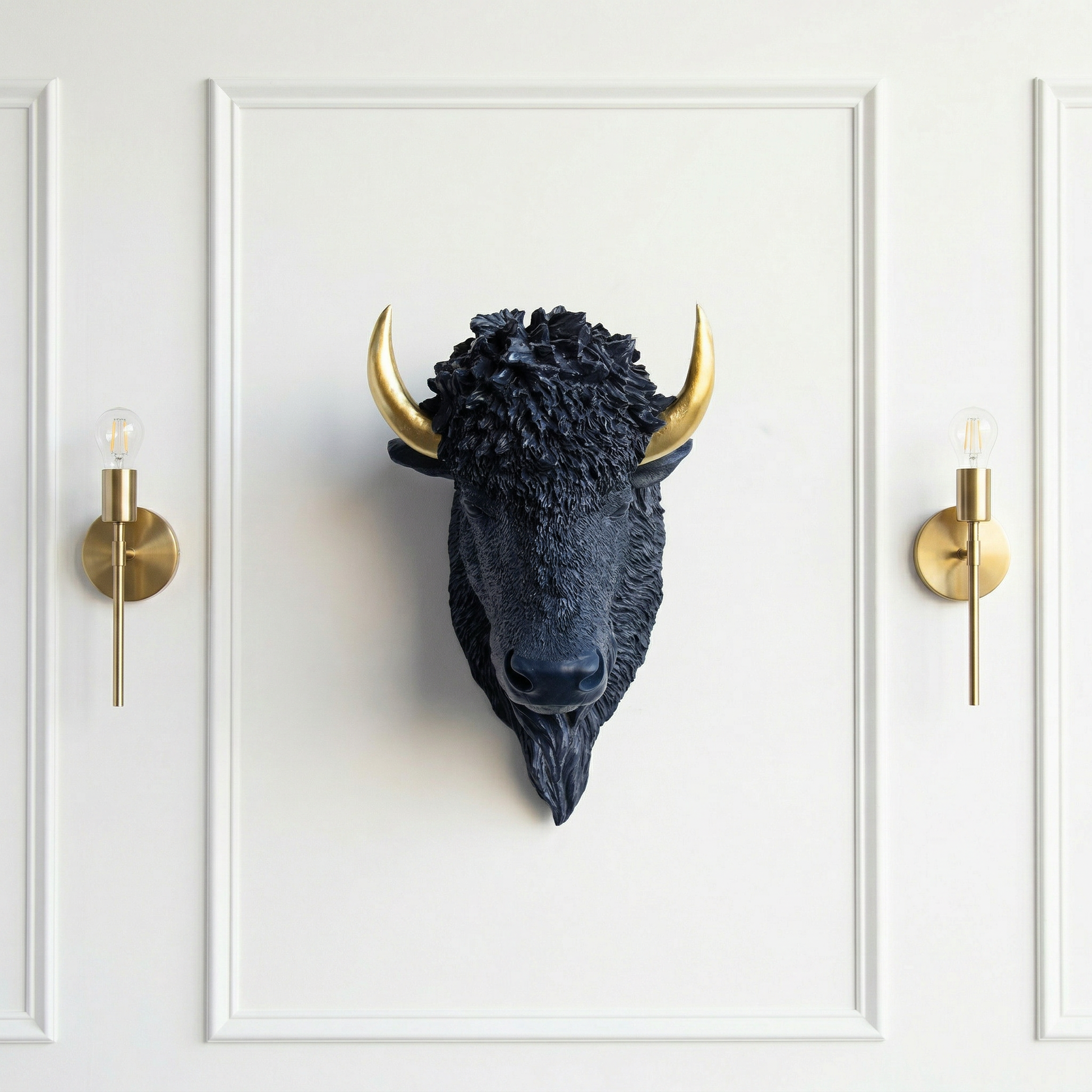 Faux Bison Skulptur