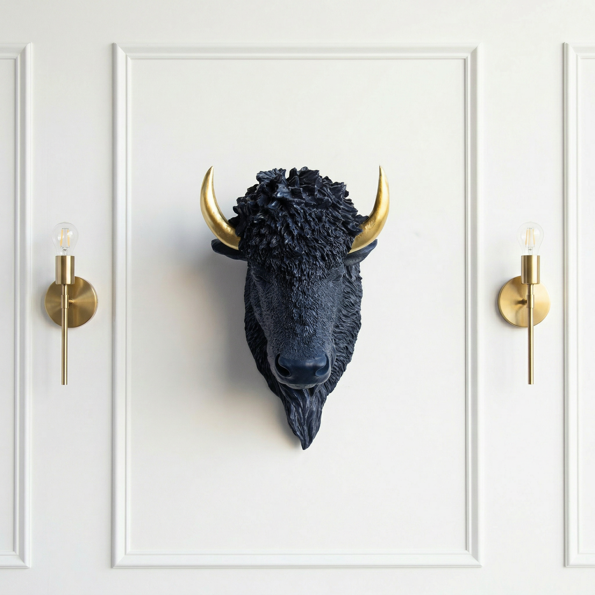 Faux Bison Skulptur
