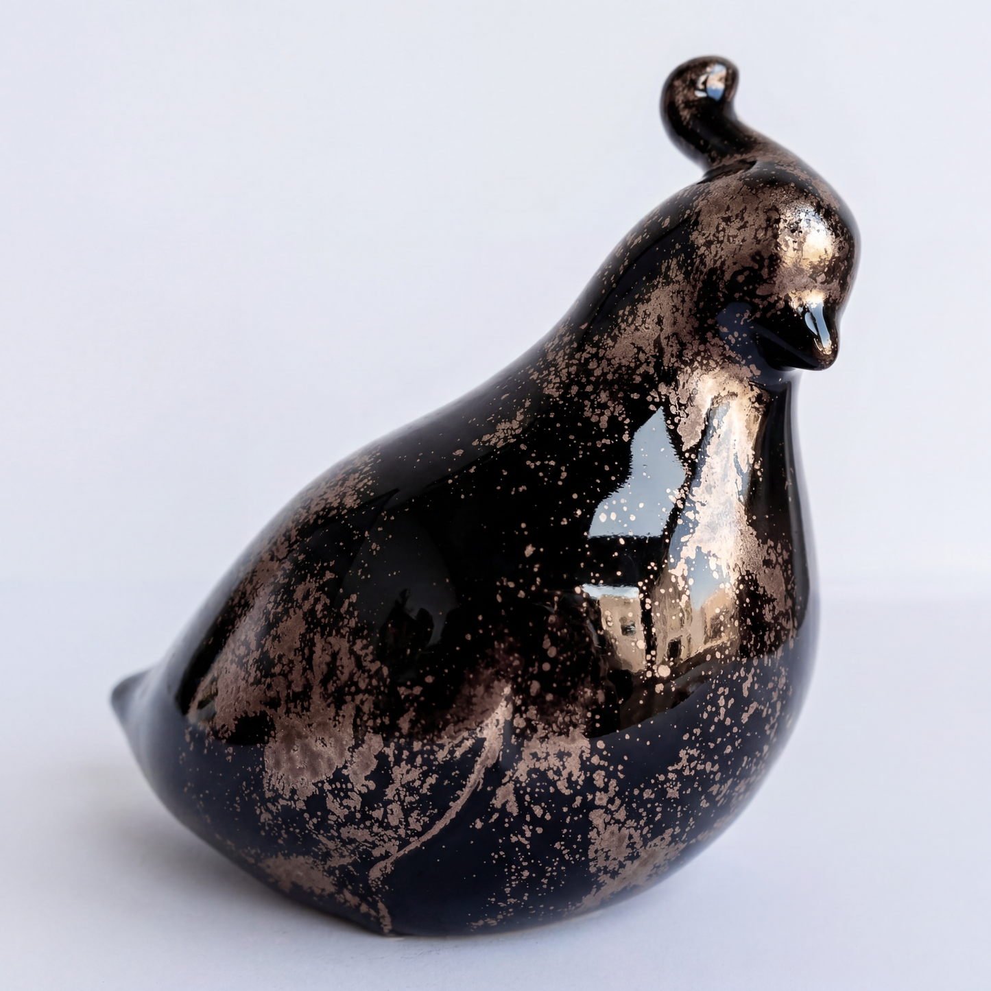 Handverglaste Wachtelfigur