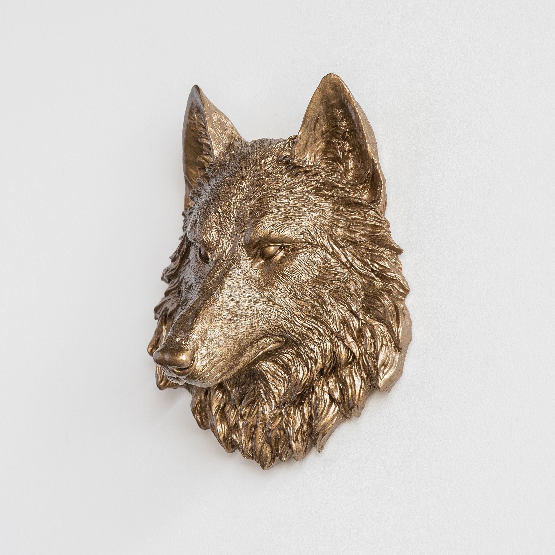 Faux Mini Wolf Head